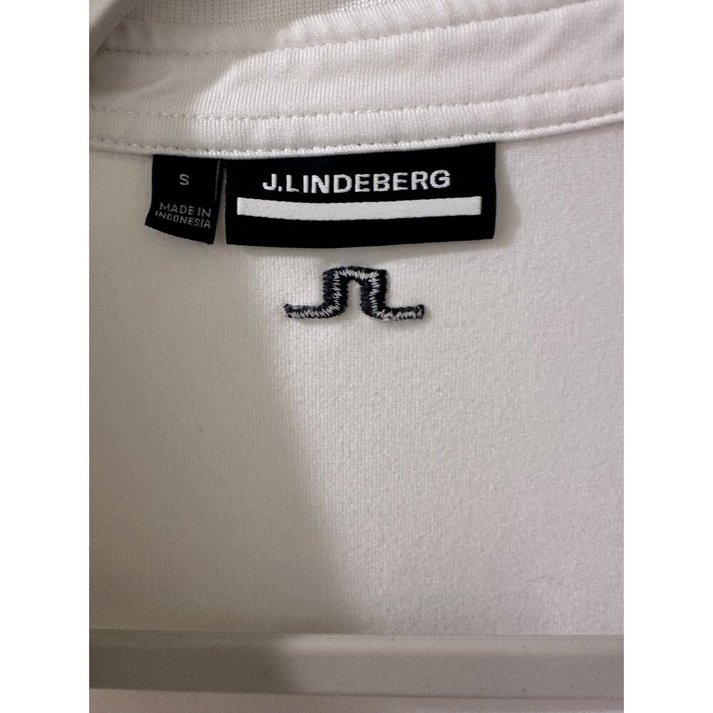 J.Lindeberg Tour Tech Long Sleeve Golf Polo Shirt White Size S Bridge Logo EUC - Picture 3 of 13